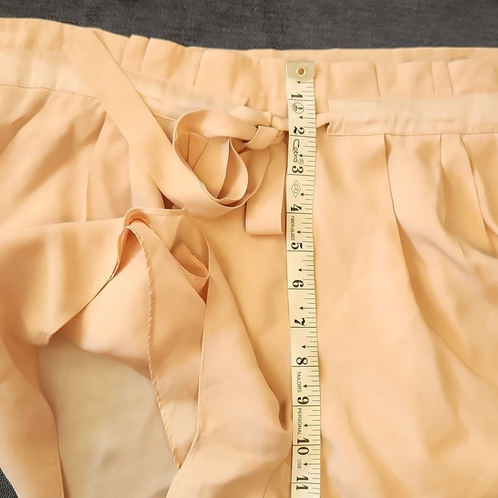 Ramy Brook Cream Silk Paperbag Shorts Sz 8